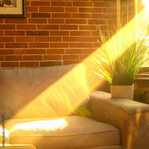 Sunlight streams through wi...