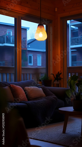 Cozy Living Room Illuminate...