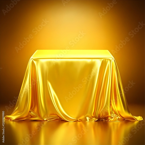 Golden Cloth Draped Over a ...
