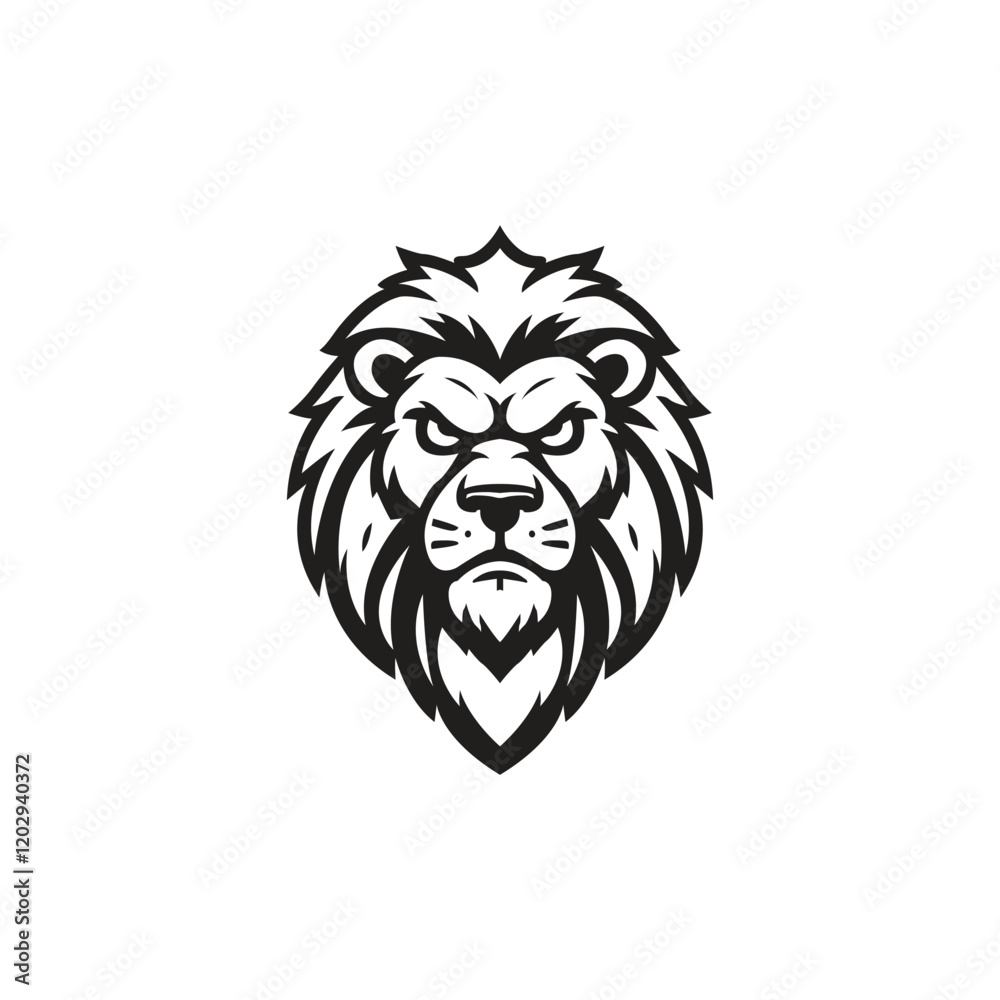 Obraz premium Lion Head Mascot, vector illustration