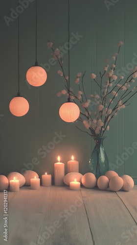 Eggs and Candles illuminate...