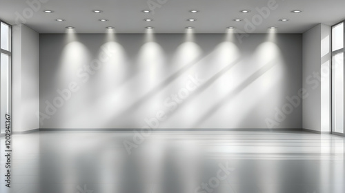 Empty Room with Spotlights ...