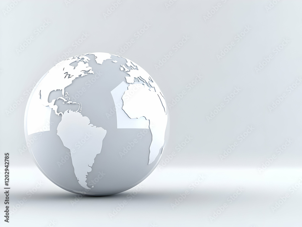 3D Earth Globe Minimalist Illustration 3D Earth Globe Minimalist Illustration