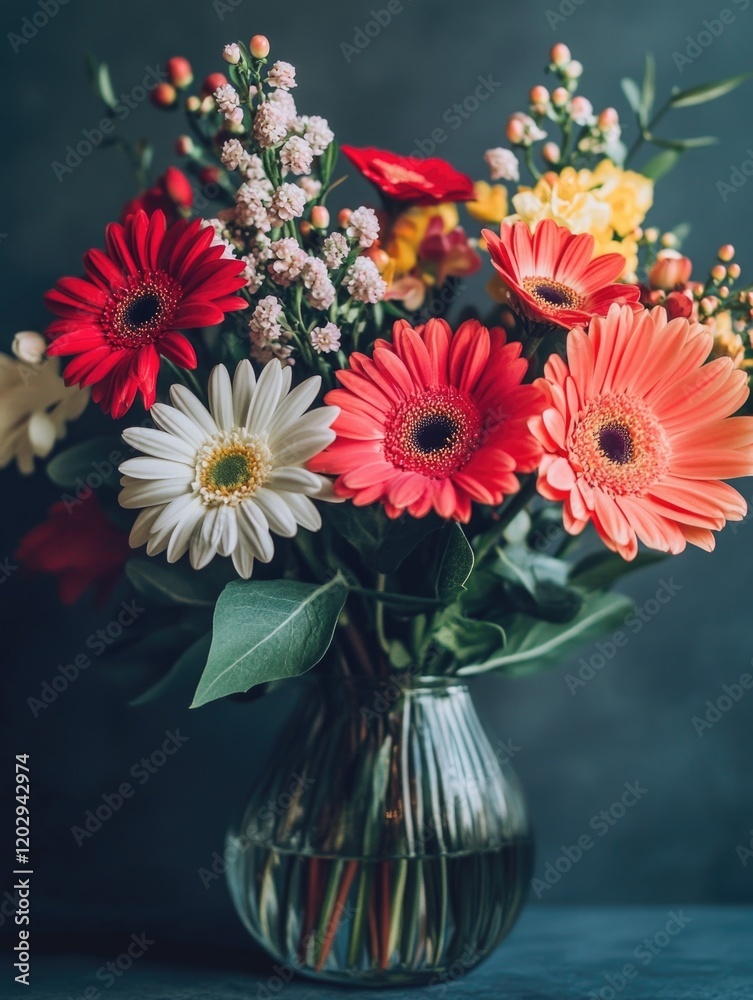 Fototapeta premium Colorful flower arrangement