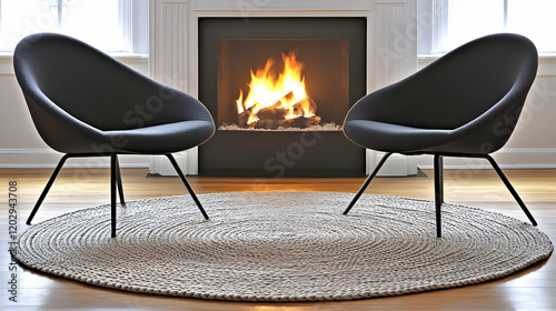 Cozy Living Room with Firep...