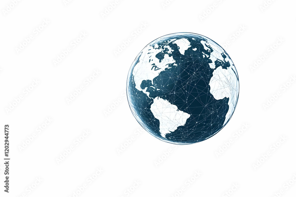 Global Network 3D Illustration