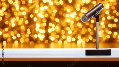 Microphone Stands on Table ...