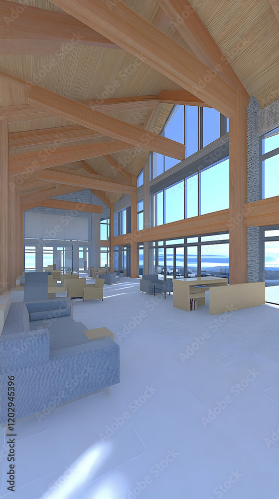 Modern Building 3D Illustration Modern Building 3D Illustration