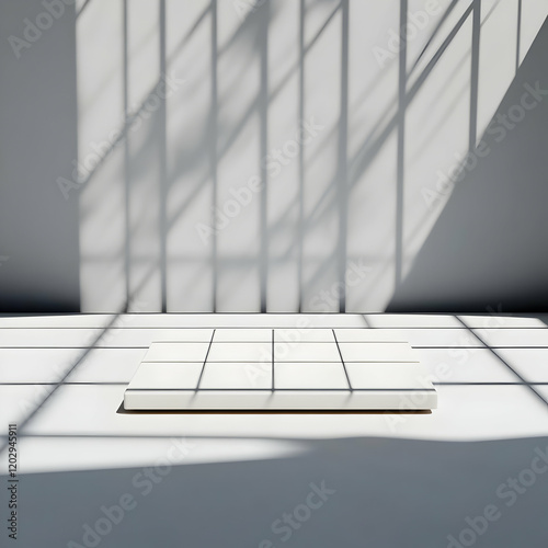 3D Rendered White Platform ...