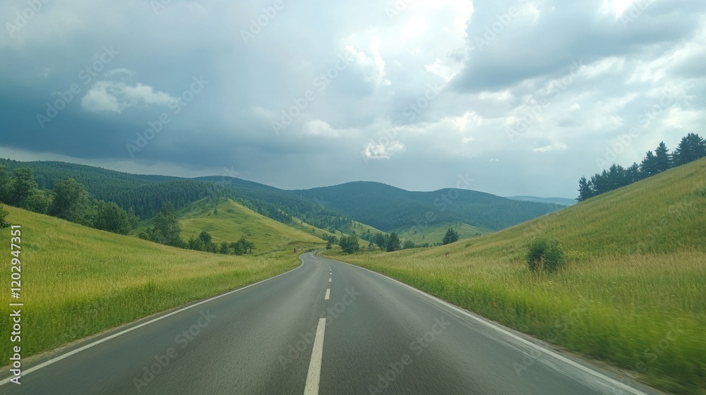 Serene Road Trip Through Verdant Hills Serene Road Trip Through Verdant Hills