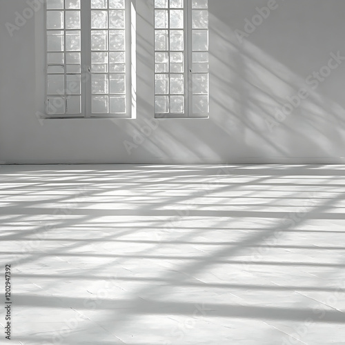 Bright sunlight streams thr...