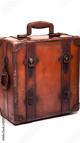 Vintage Brown Leather Suitc...