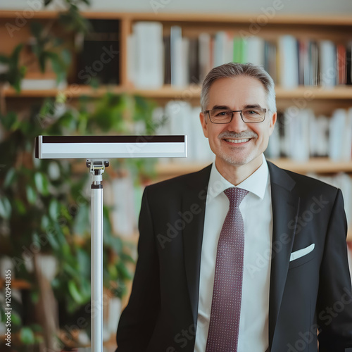 Smiling Businessman Poses f...