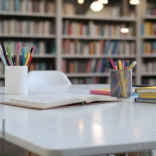 Open Notebook Lies on Table...
