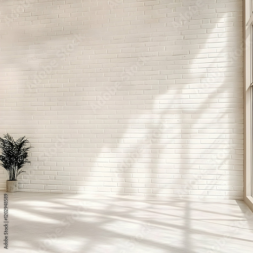 Empty Room with White Brick...