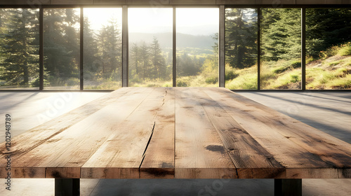 Empty Wooden Table Presents...
