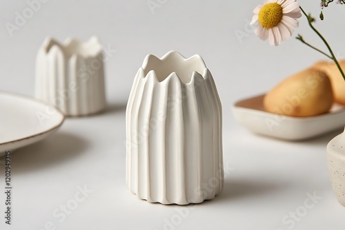 Modern Ceramic Vase with Geometric Design