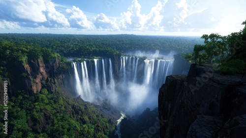 Majestic African Waterfall Landscape