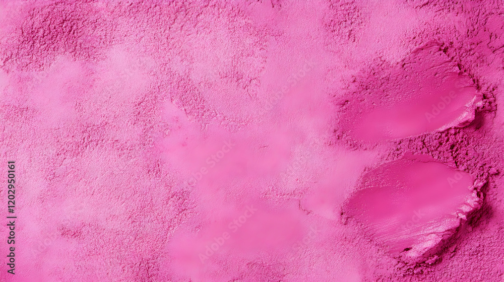 Obraz premium Crushed Pink Powder Creates a Textured Abstract Background with Smooth, Painted Strokes