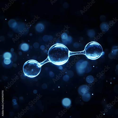 Abstract 3D Rendered Molecu...