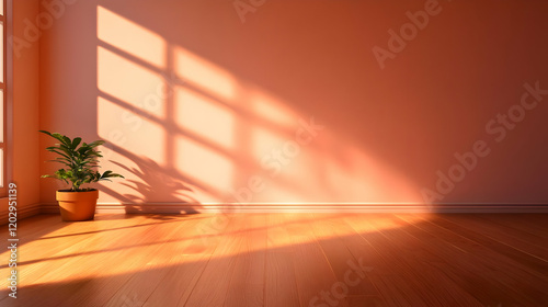 Empty Room with Potted Plan...
