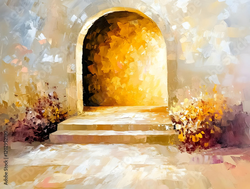 Abstract Painting of Archwa...