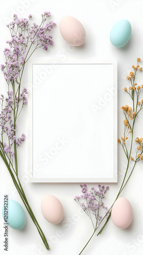 Easter Eggs and Flowers Fra...