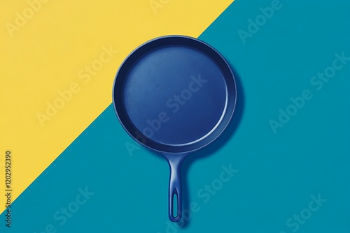 Vibrant Blue Cast Iron Pan - Kitchenware
