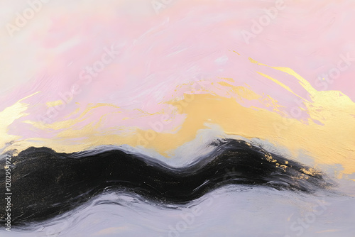 Abstract Painting with Gold...