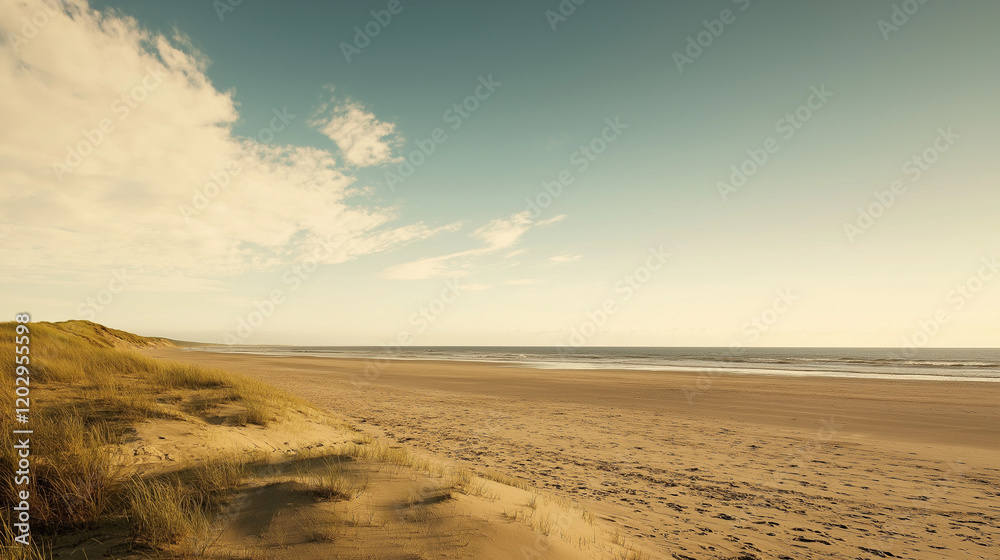Tropical Sandy Beach with Soft Blue Ocean Waves and Clear Water Tropical Sandy Beach with Soft Blue Ocean Waves and Clear Water