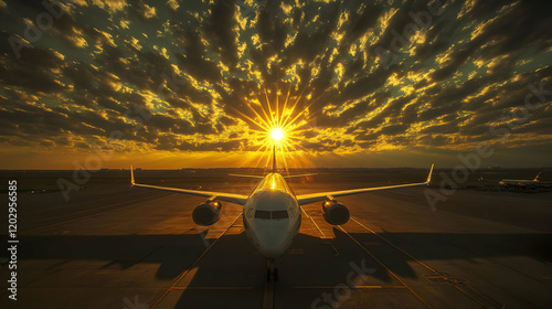 Airplane Stands on Runway F...