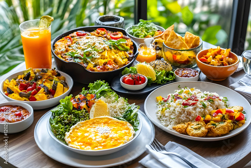 Delicious Food Spread Prese...