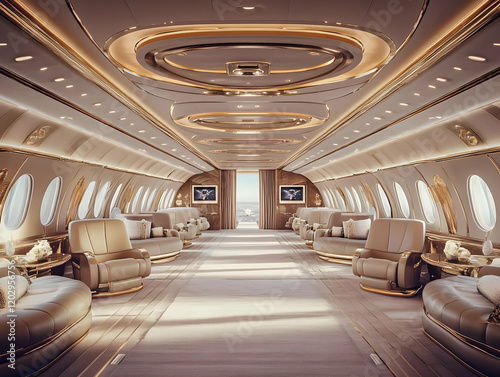 Luxurious Private Jet Inter...