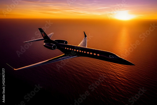 Private Jet Soars Over Tran...