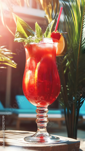 Refreshing Red Fruit Cockta...