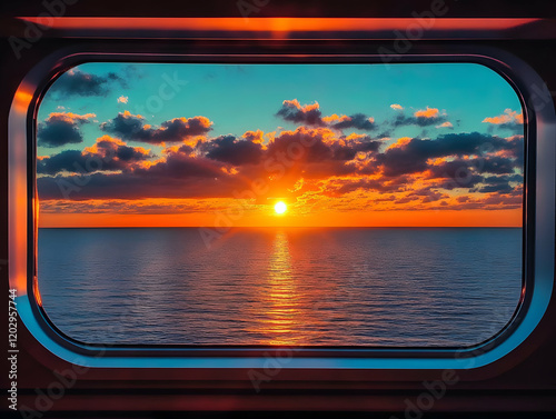 Sunset View from Ship Windo...