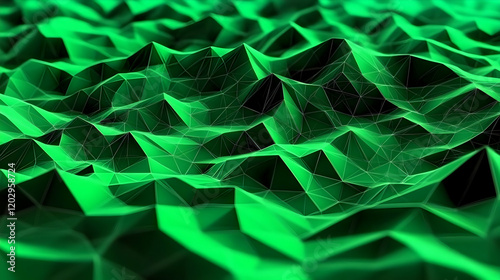 Abstract 3D Green Low Poly ...