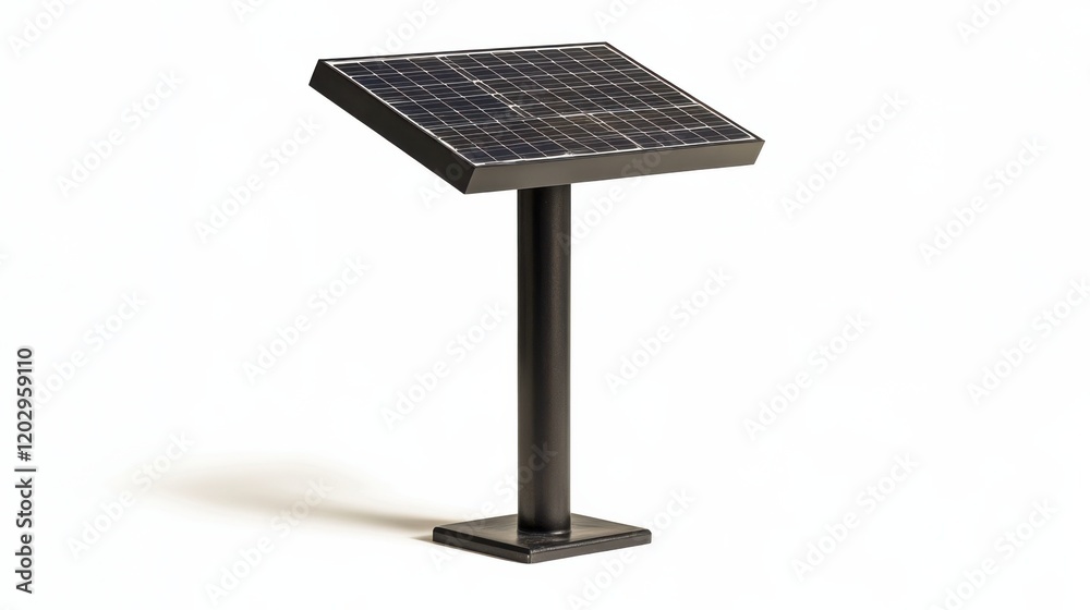 Modern solar panel installation on a sleek stand, showcasing renewable energy technology Modern solar panel installation on a sleek stand, showcasing renewable energy technology