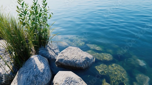 Tranquil Lakeside Scene