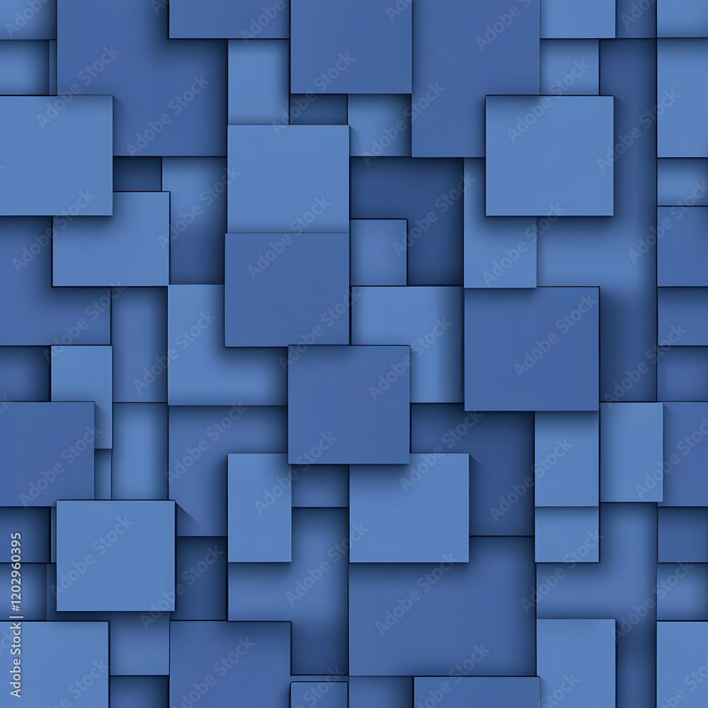 Abstract 3D Blue Square Background Abstract 3D Blue Square Background
