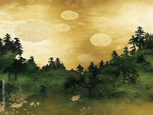 Mystical Forest Landscape w...