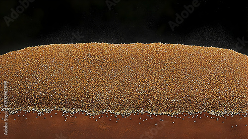 Millet Grains Piled High on...