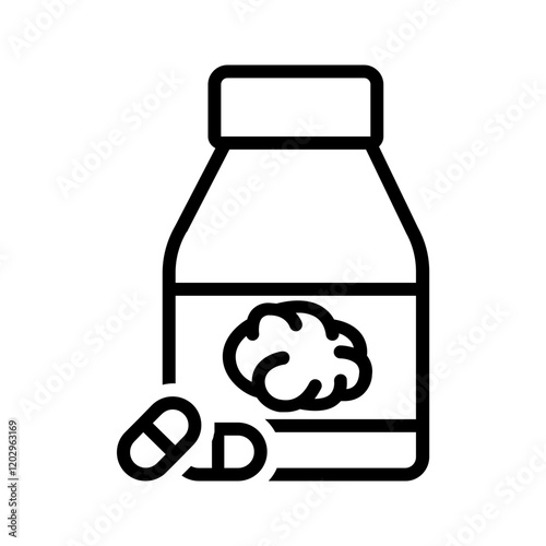 Vector black line for Benzodiazepines