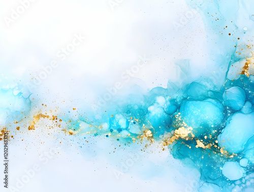 Abstract Blue and Gold Alco...