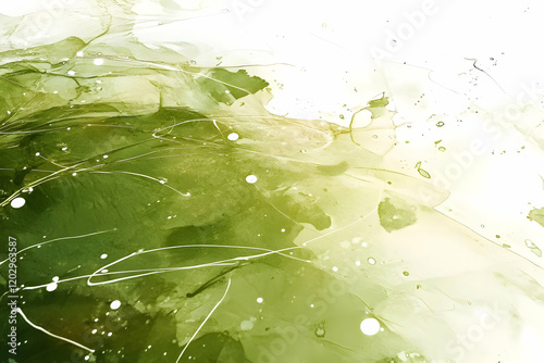 Abstract Green and White Al...