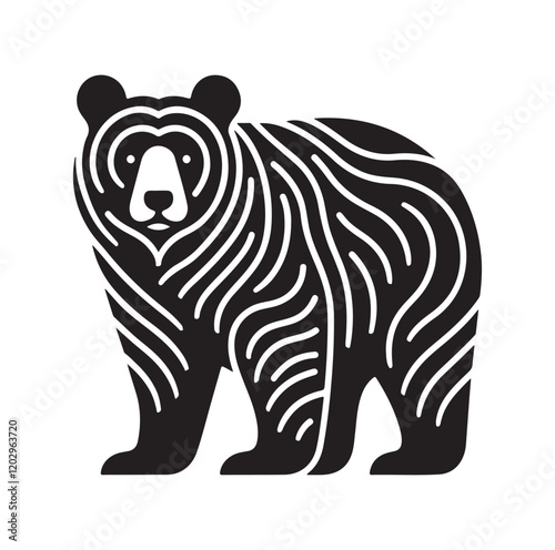 Bear silhouette vector illustration