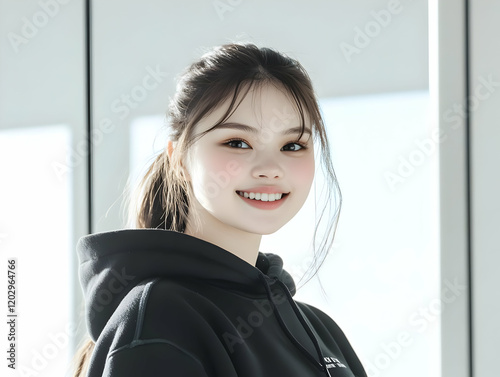 Young Woman Smiles Brightly...