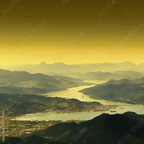 Golden Hour Aerial View Emb...