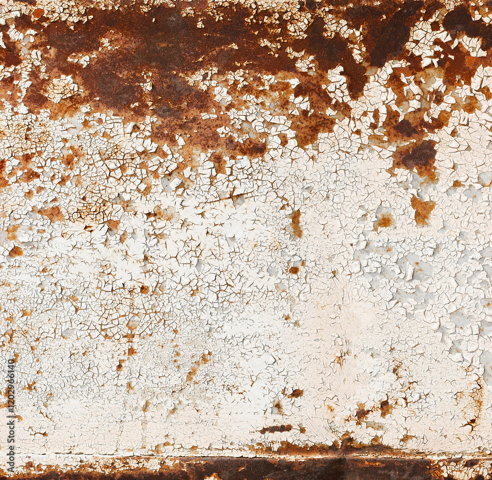 Old rusty metal texture with white peeling paint Old rusty metal texture with white peeling paint