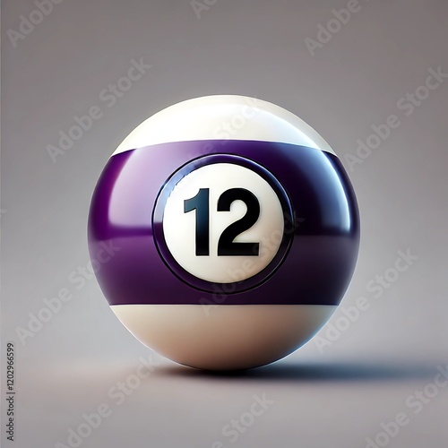 A pool ball number 12 purple colour with a white stripe isolated on white background Free Download A pool ball number 12 purple colour with a white stripe isolated on white background - GFXLoad